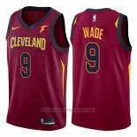Camiseta Cleveland Cavaliers Dwyane Wade NO 9 2017-18 Rojo