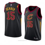 Camiseta Cleveland Cavaliers Sam Dekker NO 15 Statement 2018 Negro