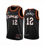 Camiseta Cleveland Cavaliers Taurean Prince NO 12 Ciudad 2020-21 Negro