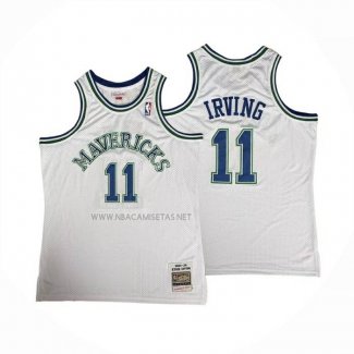 Camiseta Dallas Mavericks Kyrie Irving NO 11 Mitchell & Ness 2023-24 Blanco