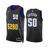 Camiseta Denver Nuggets Aaron Gordon NO 50 Ciudad 2023-24 Negro