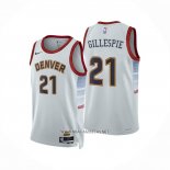 Camiseta Denver Nuggets Collin Gillespie NO 21 Ciudad 2022-23 Blanco
