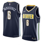 Camiseta Denver Nuggets Jarred Vanderbilt NO 6 Icon 2018 Azul