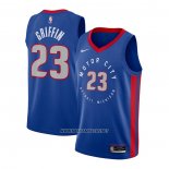 Camiseta Detroit Pistons Blake Griffin NO 23 Ciudad 2020-21 Azul