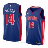 Camiseta Detroit Pistons Jameer Nelson NO 14 Icon 2018 Azul