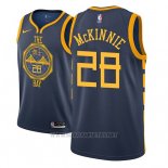 Camiseta Golden State Warriors Alfonzo Mckinnie NO 28 Ciudad 2018-19 Azul