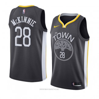 Camiseta Golden State Warriors Alfonzo Mckinnie NO 28 Statement 2018 Negro