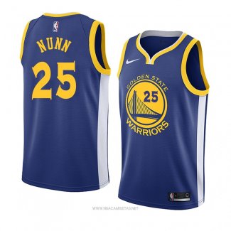 Camiseta Golden State Warriors Kendrick Nunn NO 25 Icon 2018 Azul