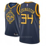 Camiseta Golden State Warriors Shaun Livingston NO 34 Ciudad 2018-19 Azul