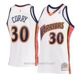Camiseta Golden State Warriors Stephen Curry NO 30 Mitchell & Ness 2009-10 Blanco