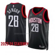 Camiseta Houston Rockets Alperen Sengun NO 28 Statement 2023-24 Negro
