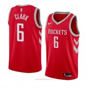 Camiseta Houston Rockets Gary Clark NO 6 Icon 2018 Rojo