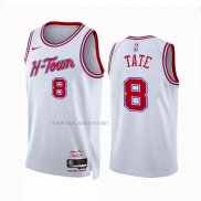 Camiseta Houston Rockets Jae'Sean Tate NO 8 Ciudad 2023-24 Blanco