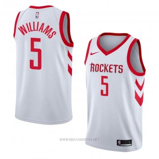 Camiseta Houston Rockets Troy Williams NO 5 Association 2018 Blanco