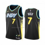 Camiseta Indiana Pacers Buddy Hield. NO 7 Ciudad 2023-24 Negro