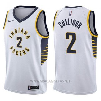 Camiseta Indiana Pacers Darren Collison NO 2 Association 2017-18 Blanco