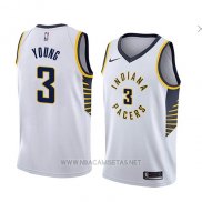 Camiseta Indiana Pacers Joe Young NO 3 Association 2018 Blanco