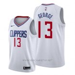 Camiseta Los Angeles Clippers Paul George NO 13 Association 2019 Blanco