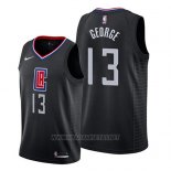 Camiseta Los Angeles Clippers Paul George NO 13 Statement 2019 Negro