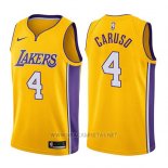Camiseta Los Angeles Lakers Alex Caruso NO 4 Icon 2017-18 Oro