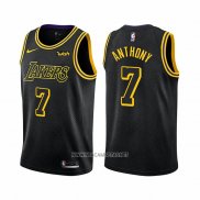 Camiseta Los Angeles Lakers Carmelo Anthony NO 7 Ciudad Negro