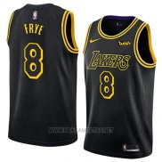 Camiseta Los Angeles Lakers Channing Frye NO 8 Ciudad 2018 Negro