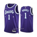 Camiseta Los Angeles Lakers D'Angelo Russell NO 1 Ciudad 2021-22 Violeta