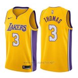 Camiseta Los Angeles Lakers Isaiah Thomas NO 3 Icon 2017-18 Oro