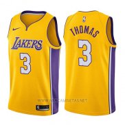 Camiseta Los Angeles Lakers Isaiah Thomas NO 3 Icon 2017-18 Oro