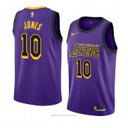 Camiseta Los Angeles Lakers Jemerrio Jones NO 10 Ciudad 2018-19 Violeta
