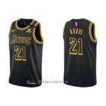 Camiseta Los Angeles Lakers Joel Ayayi NO 21 Mamba 2021-22 Negro