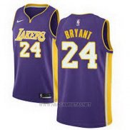 Camiseta Los Angeles Lakers Kobe Bryant NO 24 Statehombret 2017-18 Violeta