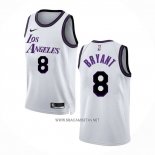 Camiseta Los Angeles Lakers Kobe Bryant NO 8 Ciudad 2022-23 Blanco