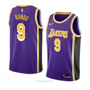 Camiseta Los Angeles Lakers Rajon Rondo NO 9 Statement 2018-19 Violeta