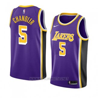 Camiseta Los Angeles Lakers Tyson Chandler NO 5 Statement 2018 Violeta