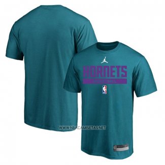 Camiseta Manga Corta Charlotte Hornets Practice Performance 2022-23 Verde