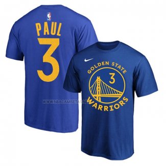 Camiseta Manga Corta Golden State Warriors Chris Paul 2019-20 Azul