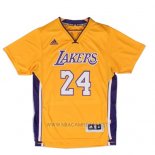 Camiseta Manga Corta Los Angeles Lakers Kobe Bryant NO 24 Amarillo