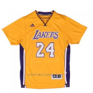 Camiseta Manga Corta Los Angeles Lakers Kobe Bryant NO 24 Amarillo