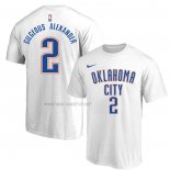 Camiseta Manga Corta Oklahoma City Thunder Shai Gilgeous-Alexander Blanco