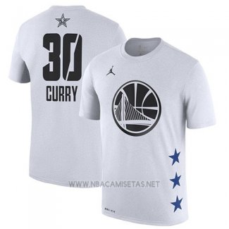 Camiseta Manga Corta Stephen Curry All Star 2019 Golden State Warriors Blanco