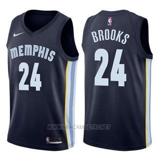 Camiseta Memphis Grizzlies Dillon Brooks NO 24 Icon 2017-18 Azul