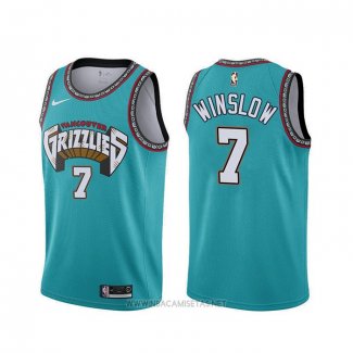 Camiseta Memphis Grizzlies Justise Winslow NO 7 Classic Verde