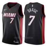 Camiseta Miami Heat Goran Dragic NO 7 2017-18 Negro
