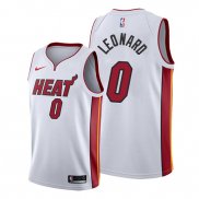 Camiseta Miami Heat Meyers Leonard NO 0 Association Blanco