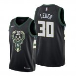 Camiseta Milwaukee Bucks Jon Leuer NO 30 Statement Negro
