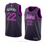 Camiseta Minnesota Timberwolves Andrew Wiggins NO 22 Ciudad 2018-19 Violeta