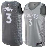 Camiseta Minnesota Timberwolves Anthony Marron NO 3 Ciudad 2018 Gris