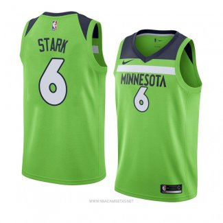 Camiseta Minnesota Timberwolves Jonathan Stark NO 6 Statement 2018 Verde