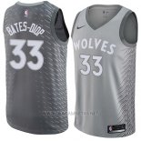 Camiseta Minnesota Timberwolves Keita Bates-Diop NO 33 Ciudad 2017-18 Gris